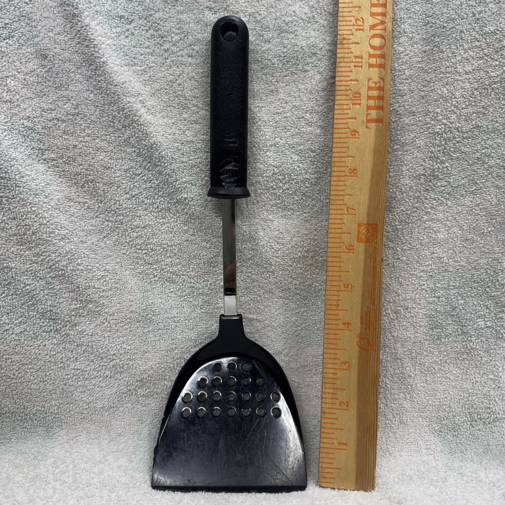 Vintage Ekco Black Nylon Spatula Hi-Back Turner Flipper Scoop High Temp